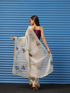 Tikhi Imli Floral Printed Poly Chiffon Saree | Grocsy