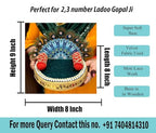 Unique Palette Wood Sofa for Laddu Gopal Ji|Round Singhasan Kanha Ji with Extra 2 Pillows | Grocsy