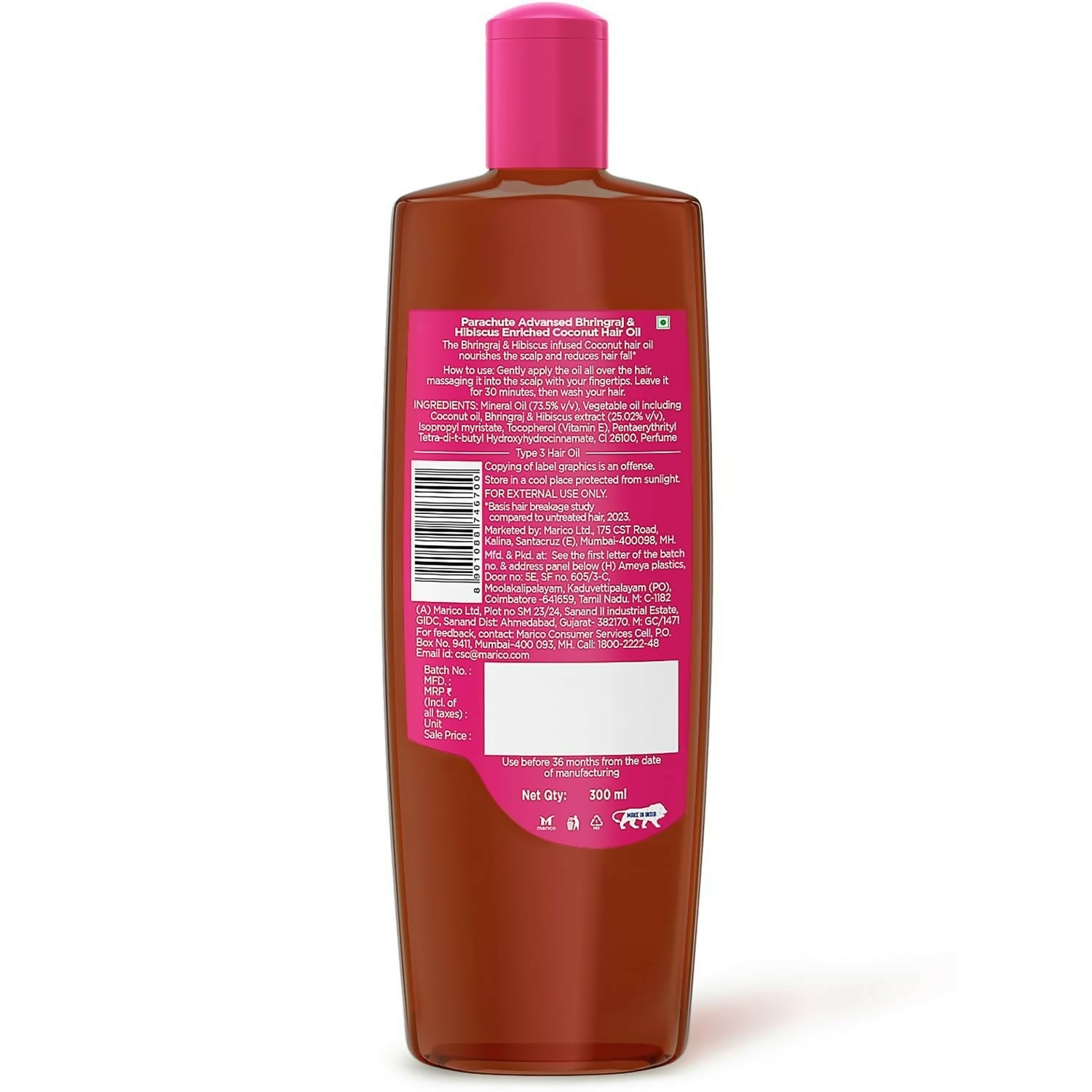 Parachute Advansed Bhringraj & Hibiscus-enriched Coconut Hair Oil | Grocsy