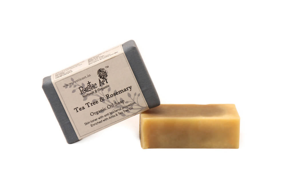 Rustic Art Tea Tree and Rosemary Organic Oil Soap | Grocsy