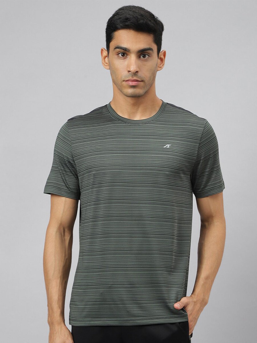 Alcis Men Stretch-X Anti-Static Slim-Fit Round Neck Running T-Shirt | Grocsy