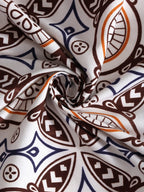 Home Sizzler Blue & White 210 TC Queen Geometric Cotton Bedsheet with 2 Pillow Covers | Grocsy