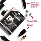 Ponds Activated Charcoal Sheet Mask, With Vitamin B6 For Clear Detox Skin, Paraben Free, Black Biodegradable Fabric, 25 ml | Grocsy