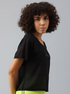 MKH Women Typography Extended Sleeves Dri-FIT Sports T-shirt | Grocsy