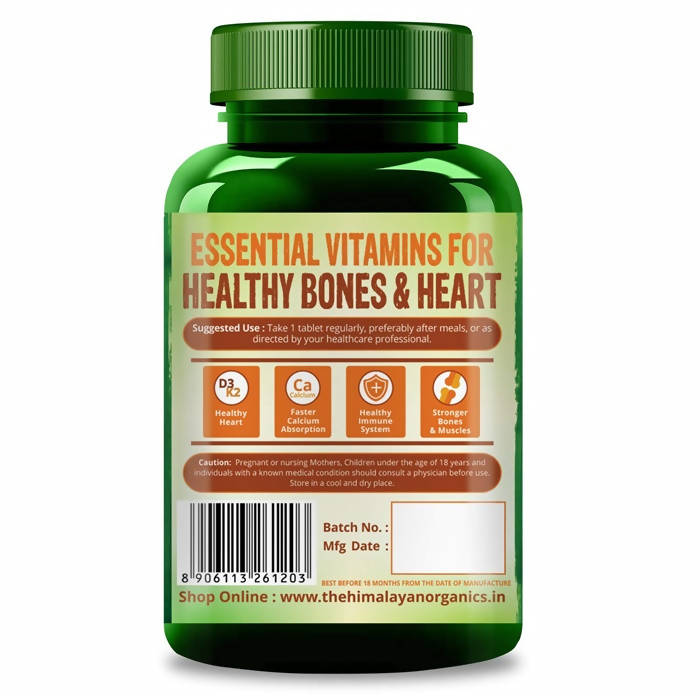 Himalayan Organics Vitamin D3 + K2 Promote Healthy Bones Nutraceutical Tablets | Grocsy
