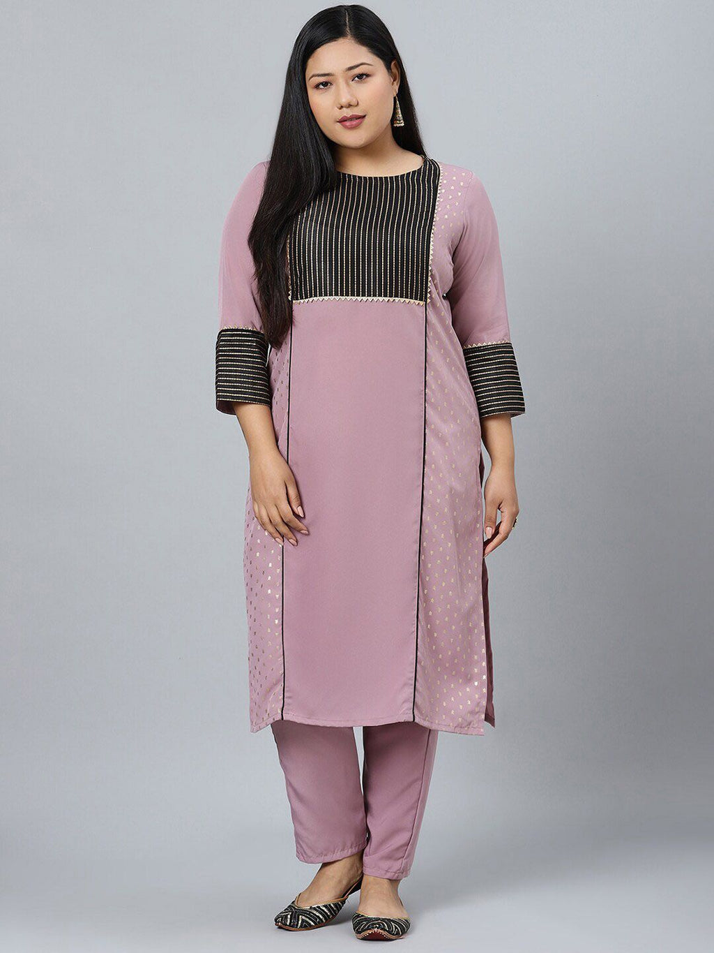 Sztori Plus Size Ethnic Motifs Printed Regular Kurta with Trousers | Grocsy