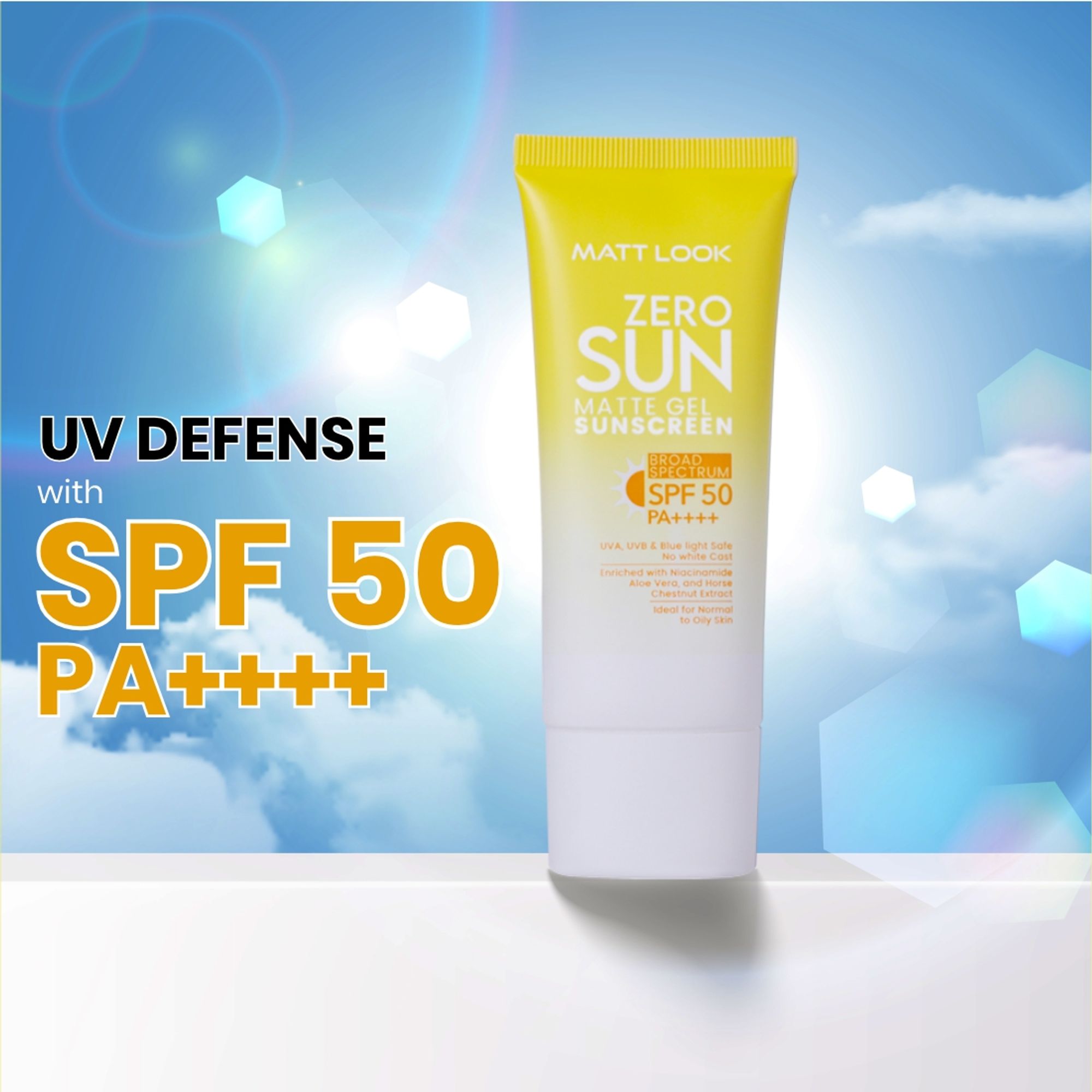Matt Look Zero Sun Matte Gel SPF 50 PA++++ Sunscreen | Grocsy