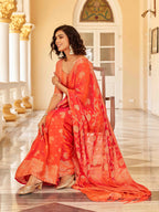 Tikhi Imli Ethnic Motifs Zari Art Silk Saree | Grocsy