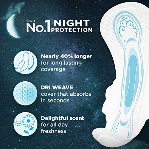 Whisper Ultra Night Sanitary Pads for Women, XXL+ 6 Napkins | Grocsy