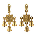 Uapan Brass Hanging Bells (Laxmi_Ganesh, Gold), Religious | Grocsy