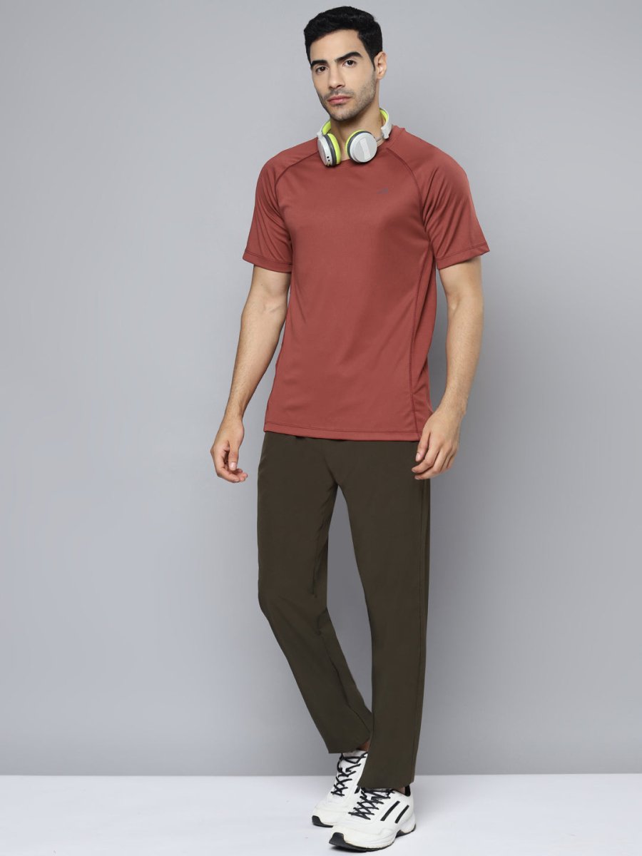 Alcis Men Rust Slim Fit T-shirt | Grocsy