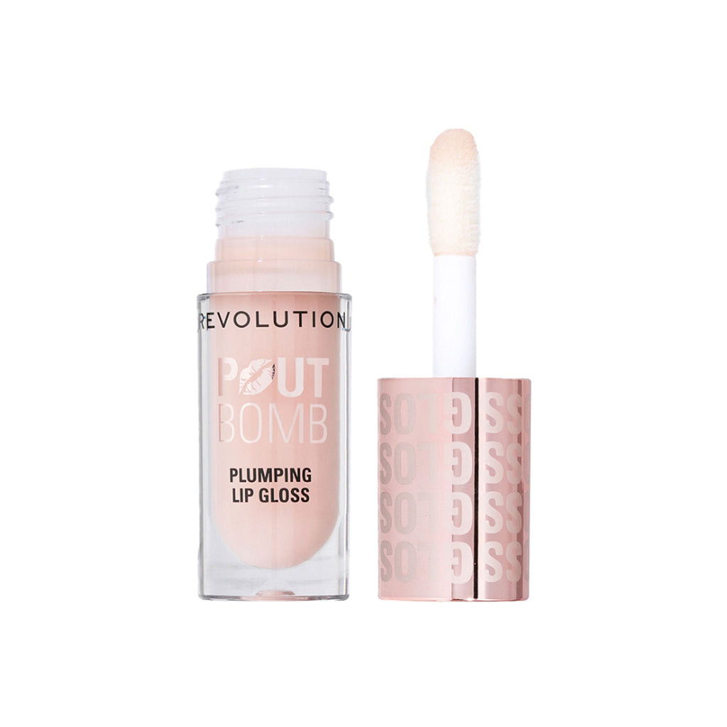 Makeup Revolution Pout Bomb Plumping Gloss - Milky Sheer Holo | Grocsy