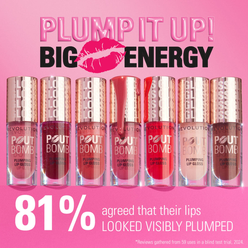 Makeup Revolution Pout Bomb Plumping Gloss - Milky Sheer Holo | Grocsy