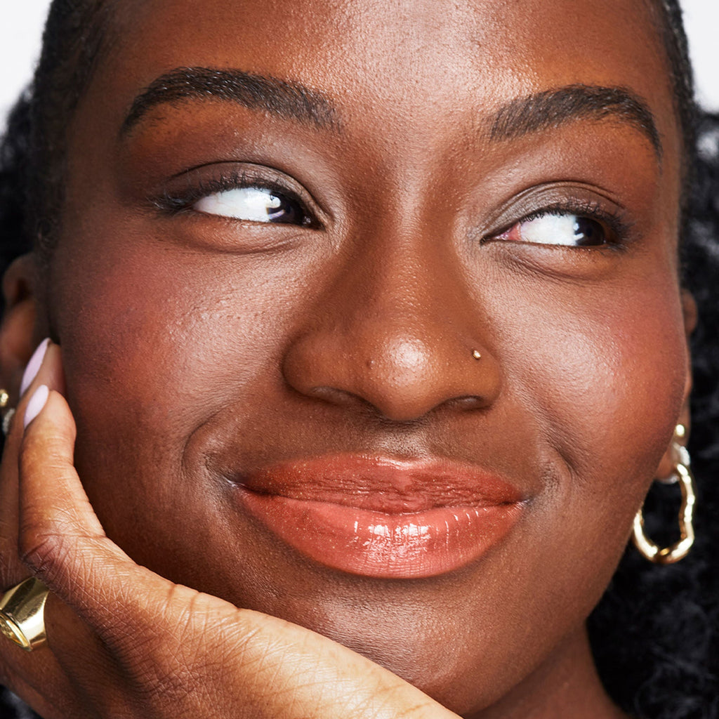 Makeup Revolution Pout Bomb Shimmer Lip Gloss - Nude Glow | Grocsy