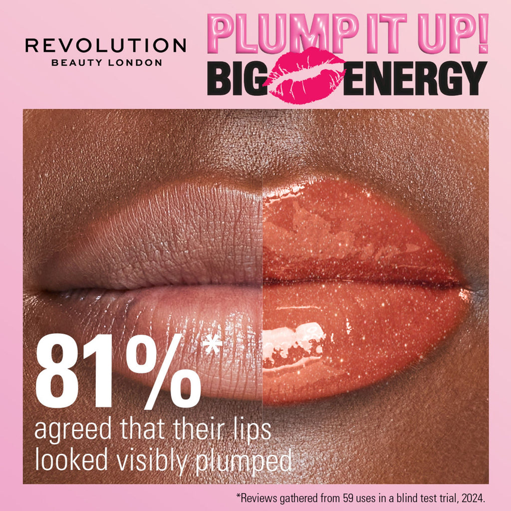Makeup Revolution Pout Bomb Shimmer Lip Gloss - Nude Glow | Grocsy
