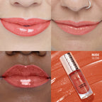 Makeup Revolution Pout Bomb Shimmer Lip Gloss - Nude Glow | Grocsy