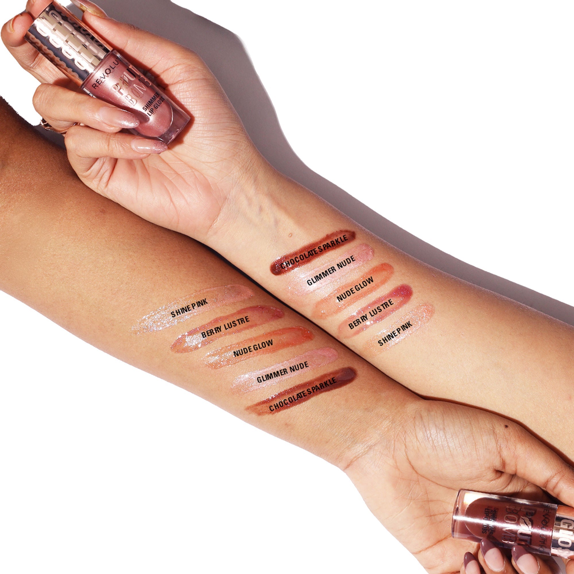 Makeup Revolution Pout Bomb Shimmer Lip Gloss - Berry Lusture | Grocsy