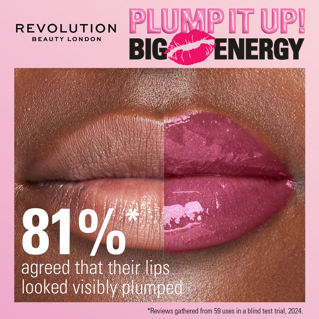 Makeup Revolution Pout Bomb Shimmer Lip Gloss - Berry Lusture | Grocsy