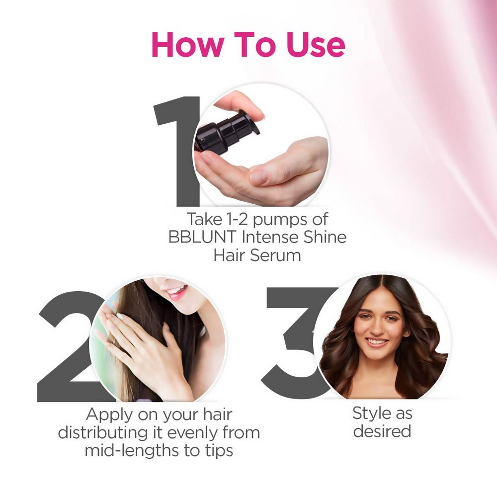 BBlunt Intense Shine Hair Serum With Rice & Silk Protein For Shinier Hair | Grocsy