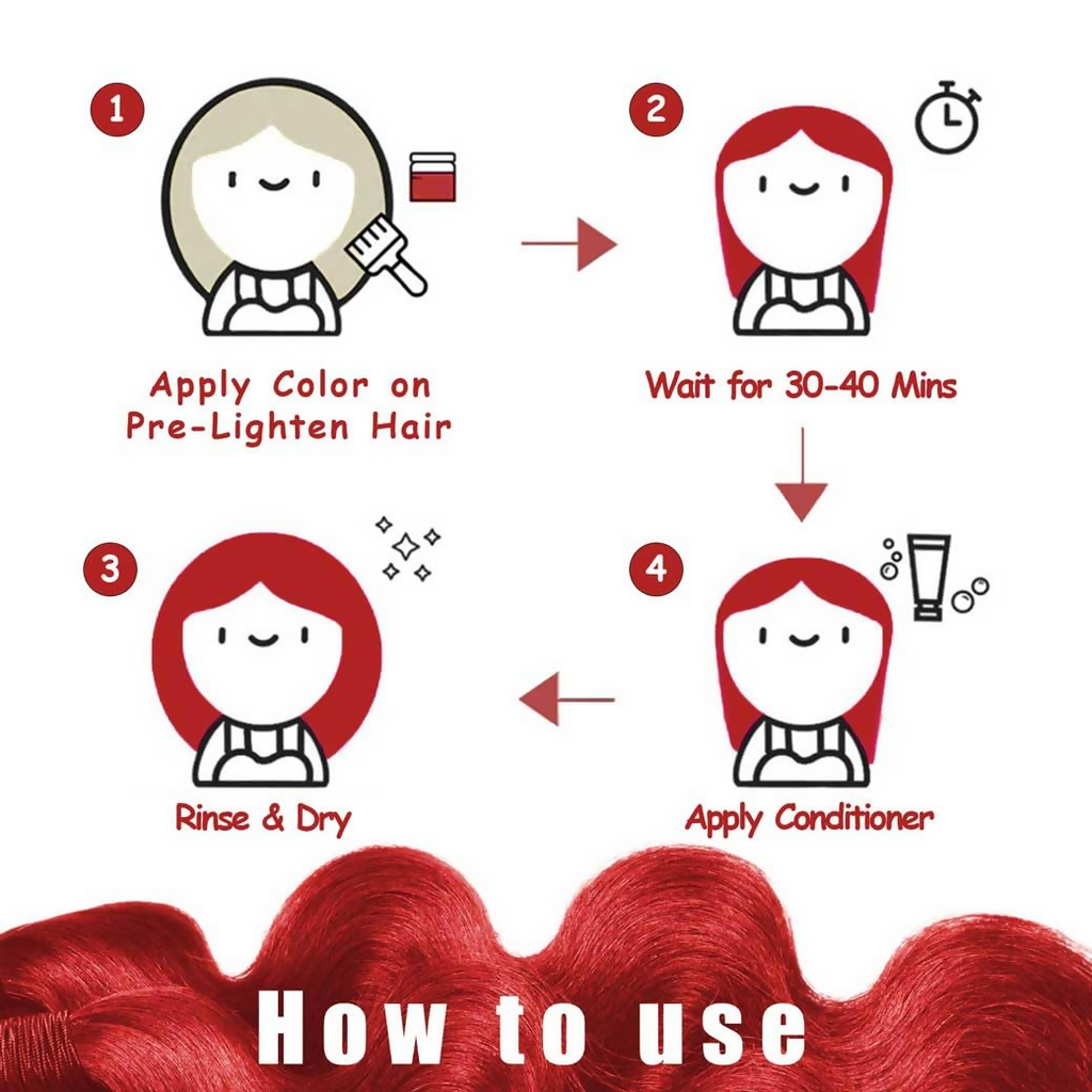 The Wellness Shop Red Semi Permanent Hair Color | Grocsy
