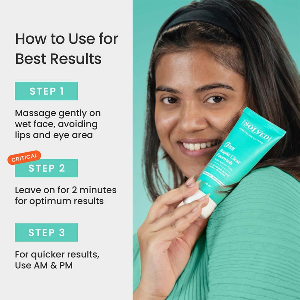 The Solved Skin Rapid Clear Face Wash | Grocsy
