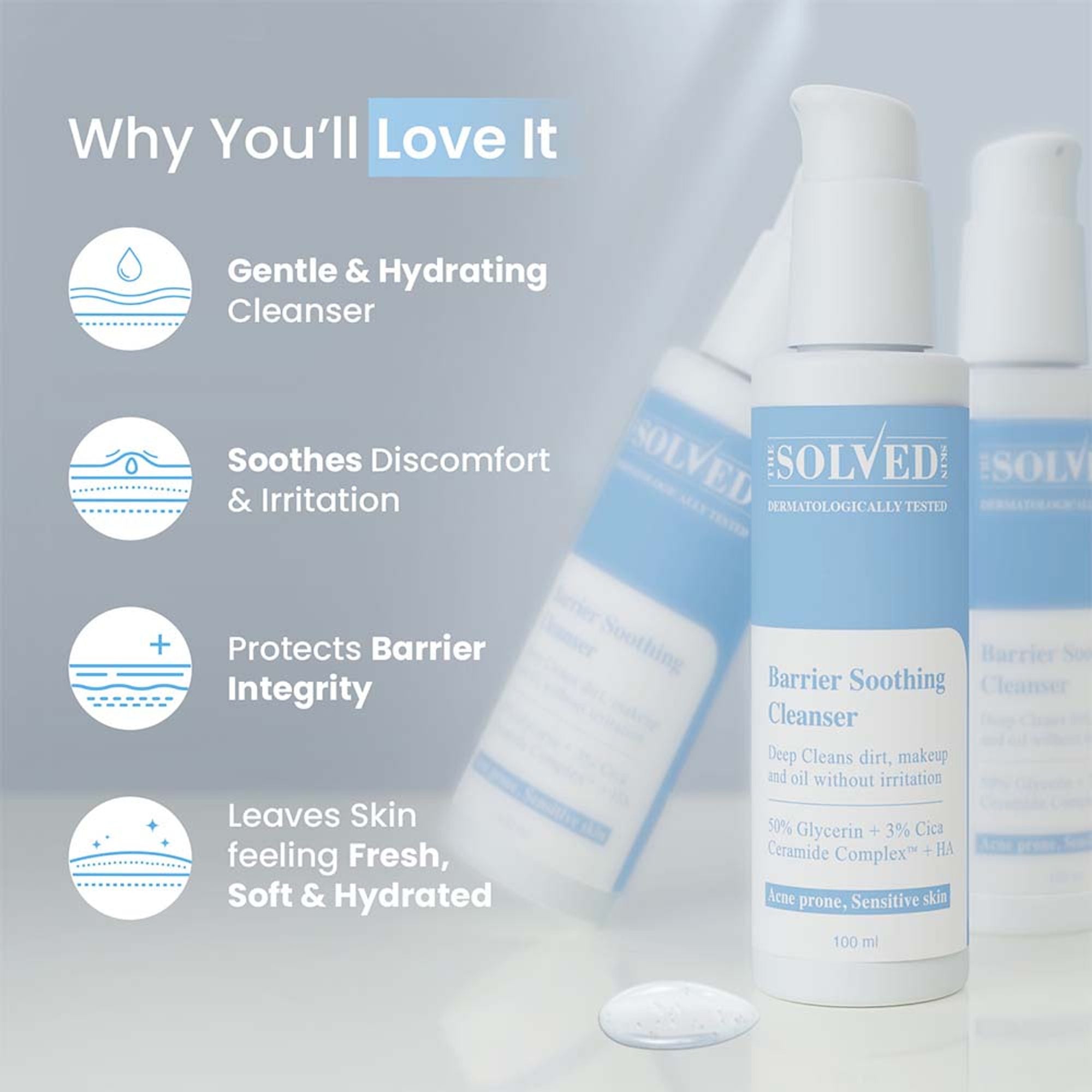 The Solved Skin Barrier Soothing Cleanser | Grocsy