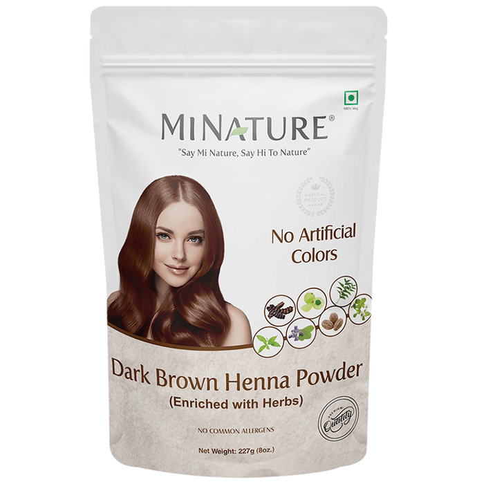 Minature Dark Brown Henna Powder Enriched with Herbs | Grocsy
