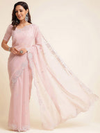 kasee Embellished Sequinned Poly Georgette Saree | Grocsy