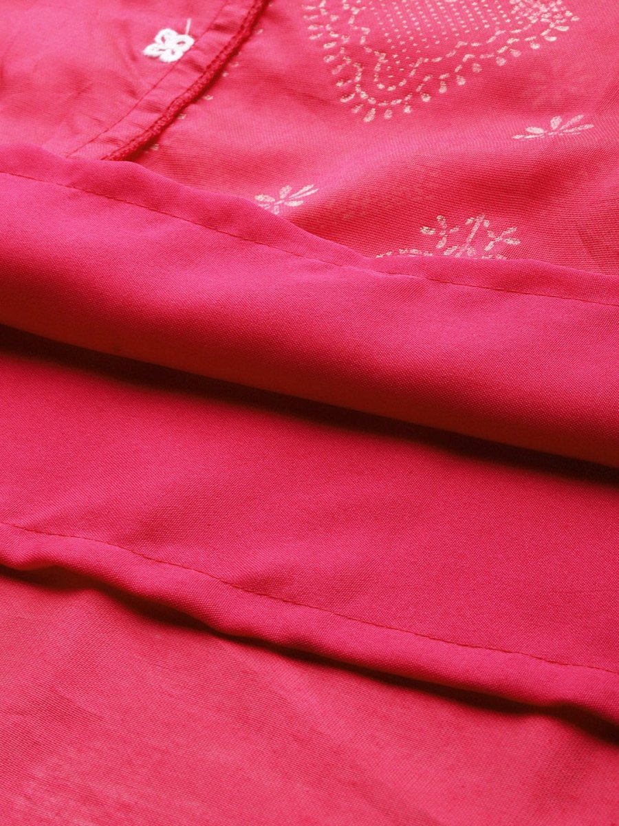 All About You Ethnic Motifs Embroidered Chanderi Silk Kurta with Trousers | Grocsy