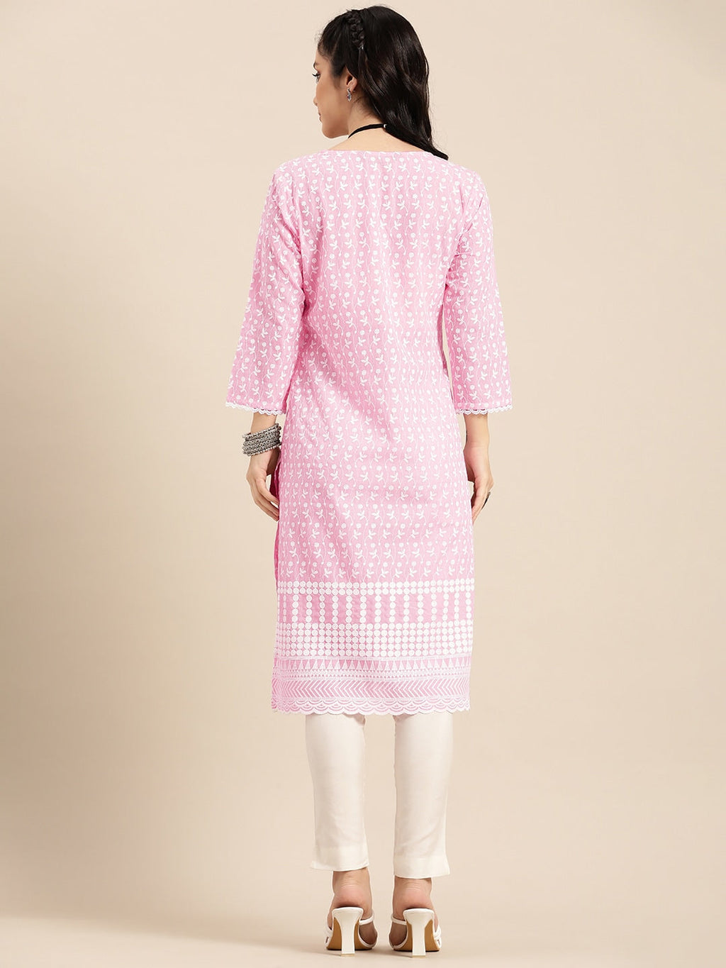 Sangria Women Ethnic Motifs Embroidered Kurta | Grocsy