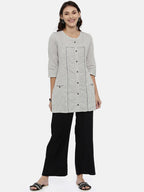 Souchii Black Solid Flared Palazzos | Grocsy