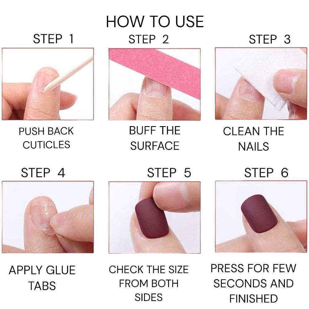 Shills Professional Reusable Press On Nails French Square - SPN726 | Grocsy