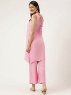 Joban Fashion Pink Rayon and Embroidered Work Straight Kurta Bottom Set | Grocsy
