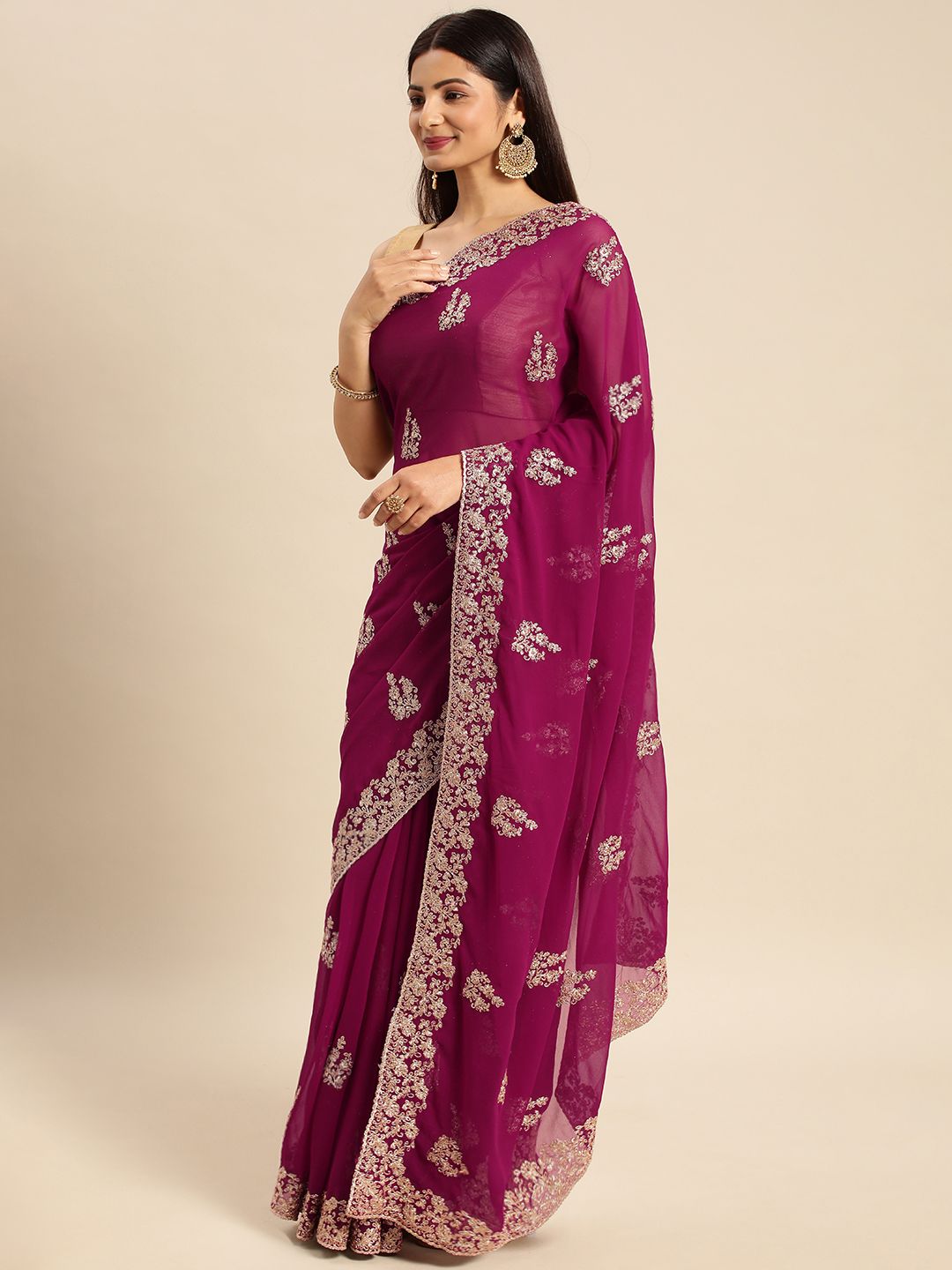 kasee Embroidered Ethnic Saree | Grocsy