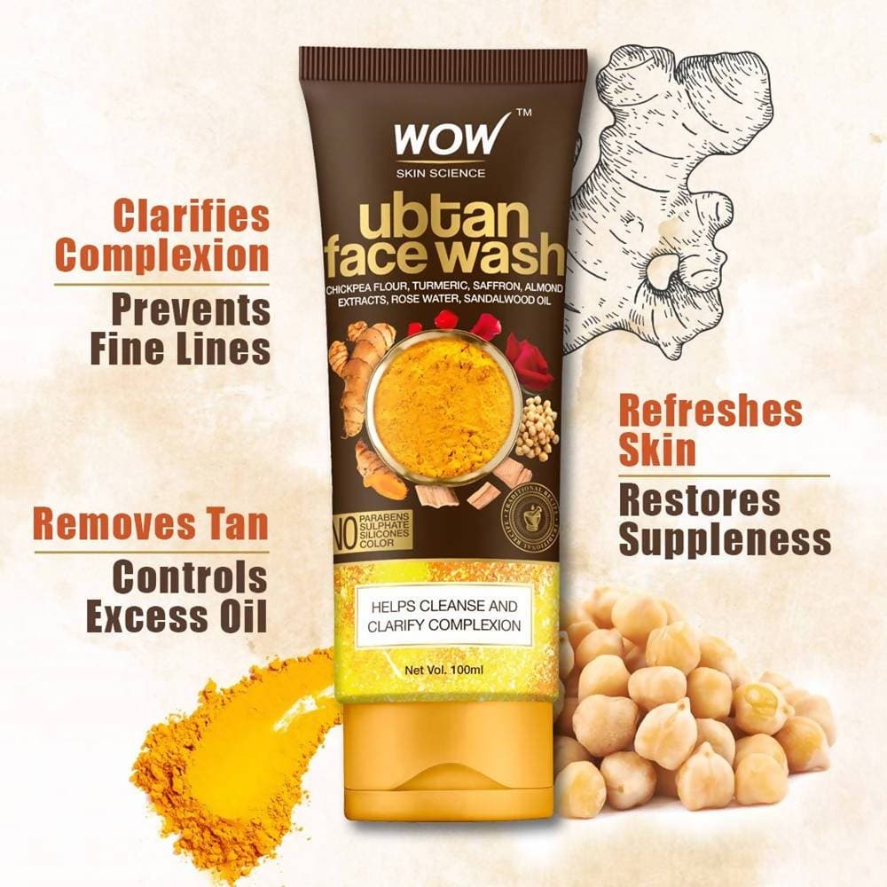 Wow Skin Science Ubtan Face Wash | Grocsy
