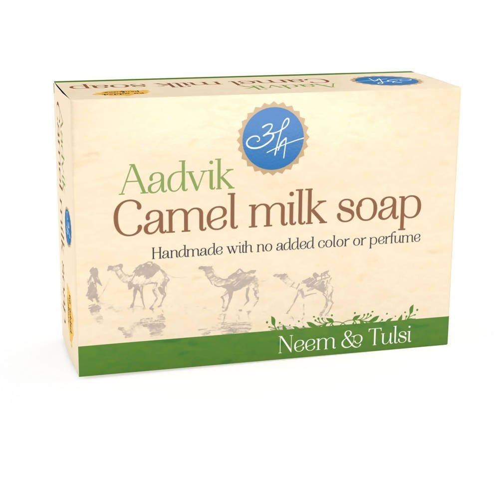 Aadvik Camel Milk Soap With Neem & Tulsi | Grocsy