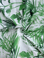 BOMBAY DYEING Serenita Green & White Floral Cotton 144TC Queen Bedsheet & 2 Pillow Covers | Grocsy