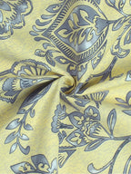 Story@home Cream-Coloured & Grey Floral Microfiber 180 TC Bedsheet & Pillow Cover | Grocsy