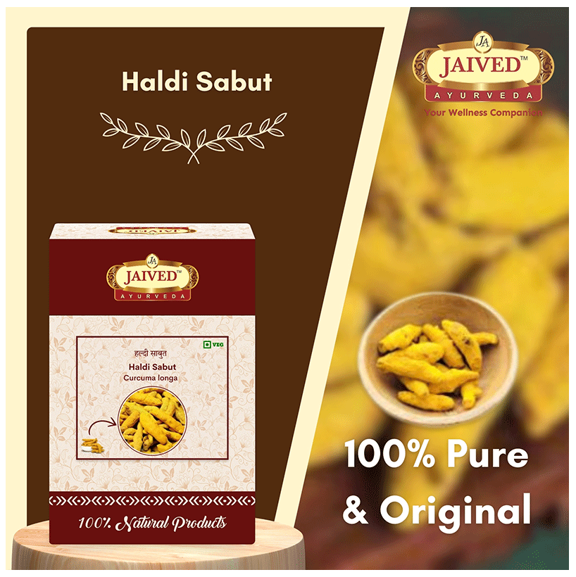 Jaived Ayurveda Haldi Sabut | Grocsy