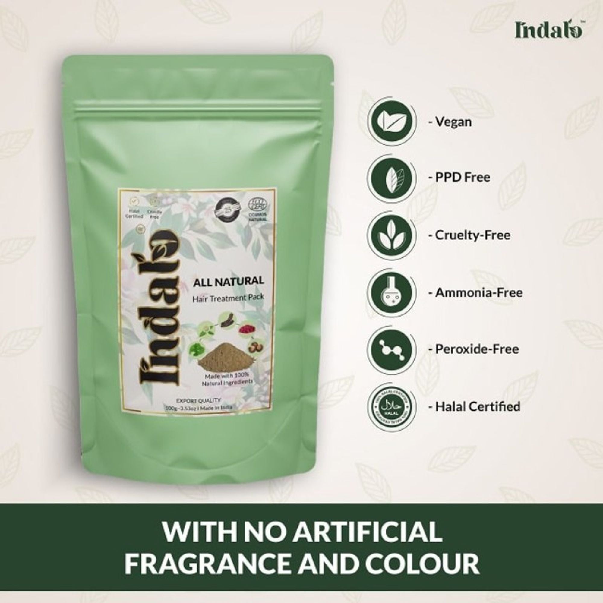 Indalo All-Natural Hair Treatment Pack - Shikakai & Bhringraj | Grocsy