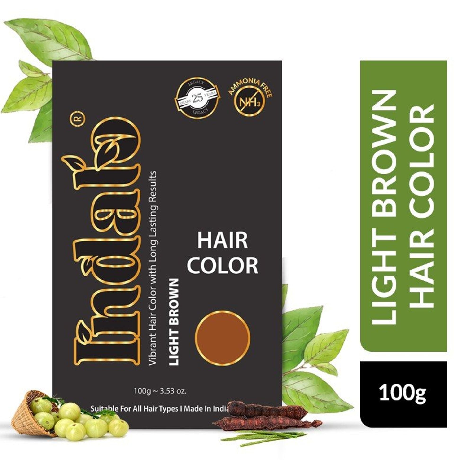 Indalo Ammonia-Free Vibrant Light Brown Hair Color With Natural Ingredients - Light Brown | Grocsy