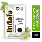 Indalo Natural Baheda And Brahmi Hair Colour - Dark Brown | Grocsy