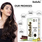 Indalo Natural Baheda And Brahmi Hair Colour - Dark Brown | Grocsy