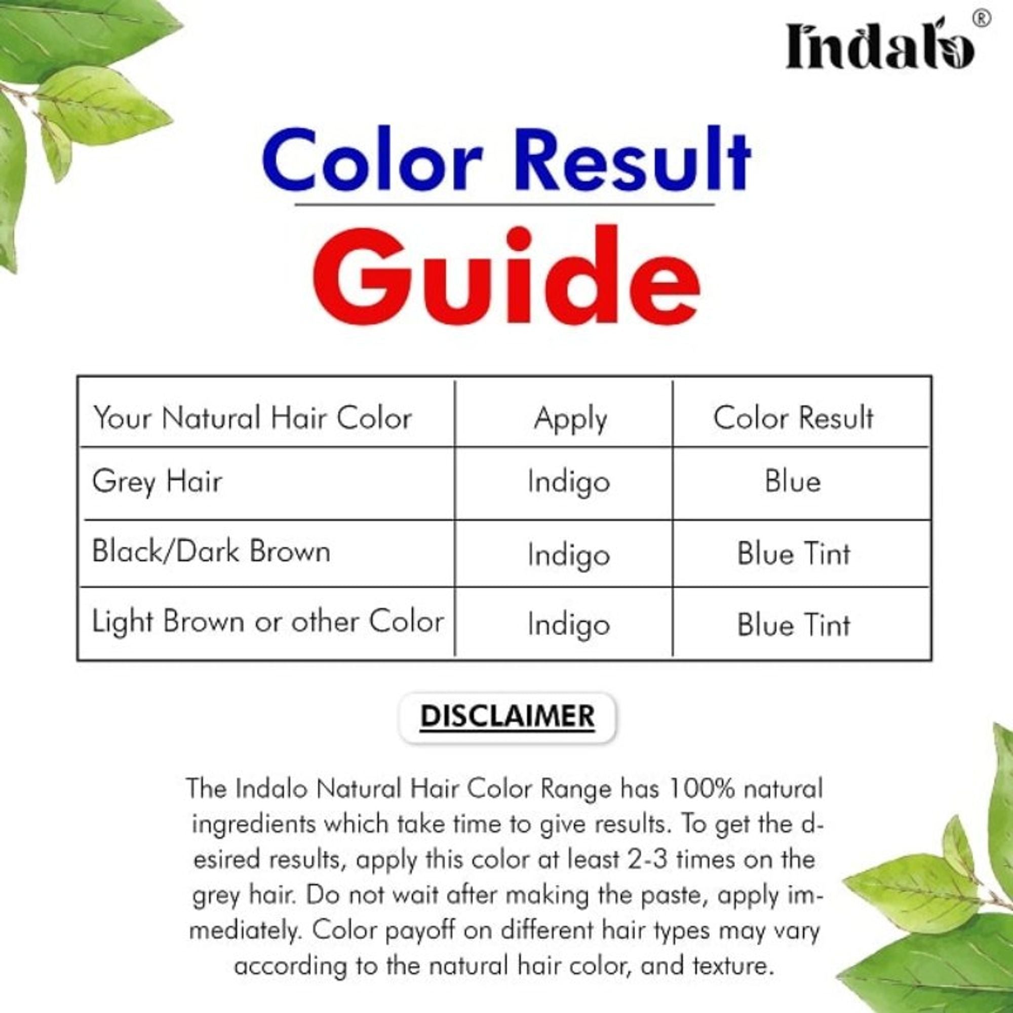 Indalo Natural Indigo Hair Colour - Indigofera Tinctoria | Grocsy