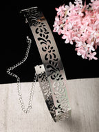 NVR Women Circular Silver Plated Adjustable Broad Belt | Grocsy