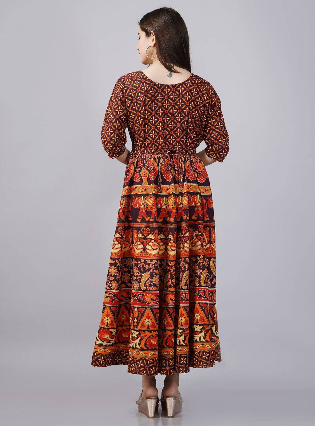 Vamika Multicolor Cotton Printed Party/Casual Wear Kurti (GAM17K) | Grocsy