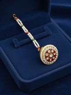 NVR Women Gold Plated CZ Stone Borla Maang Tikka | Grocsy