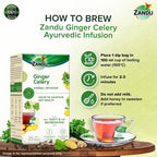 Zandu Ginger Celery Herbal Infusion Tea | Grocsy