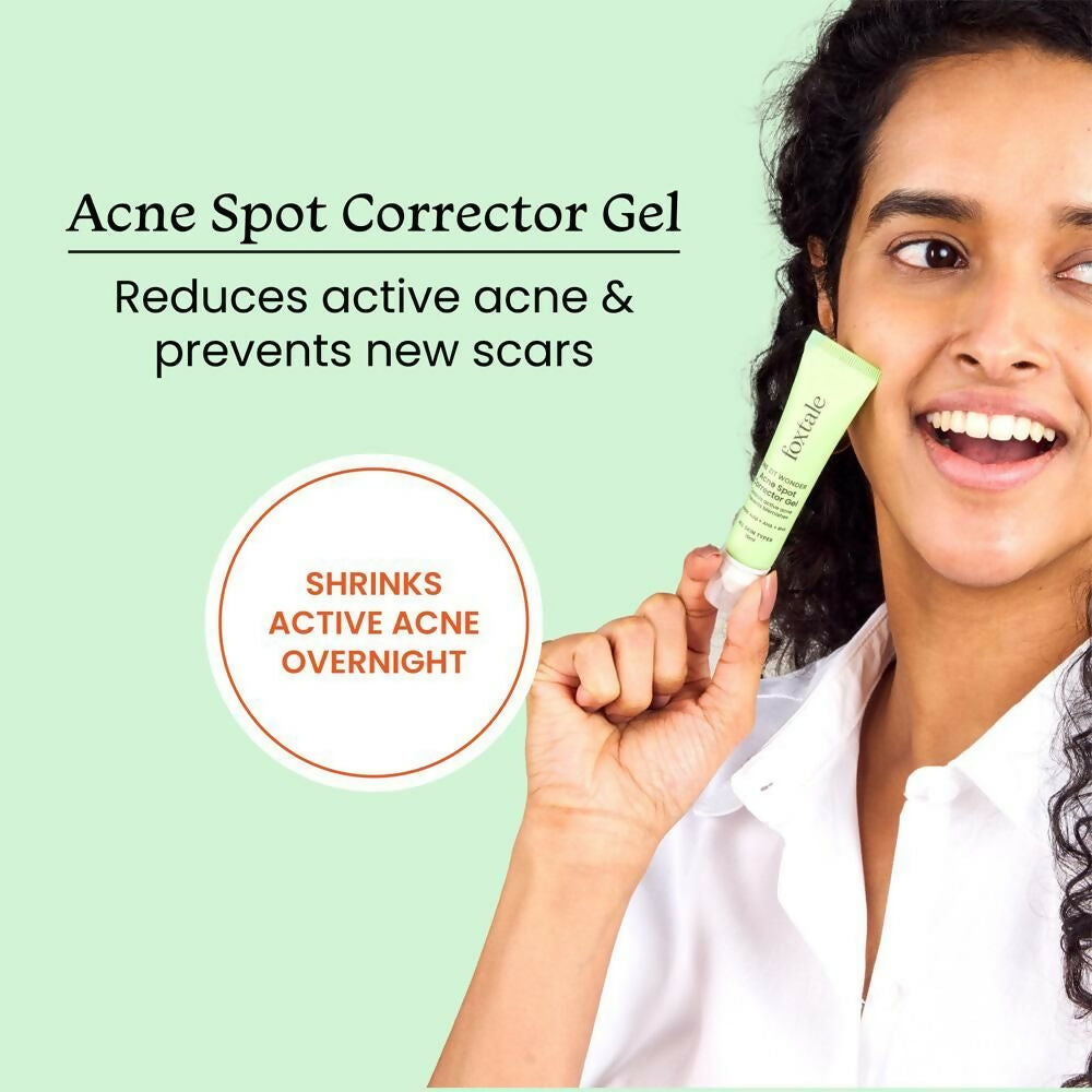Foxtale Acne Spot Corrector Gel - Reduces Pimples Overnight and Prevents Acne Scars | Grocsy