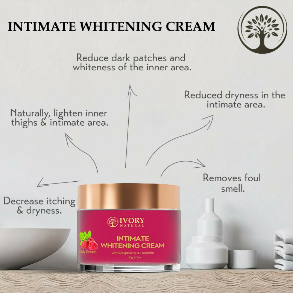 Ivory Natural Intimate Whitening Cream For Lighten Dark Areas, Inner Thigh | Grocsy